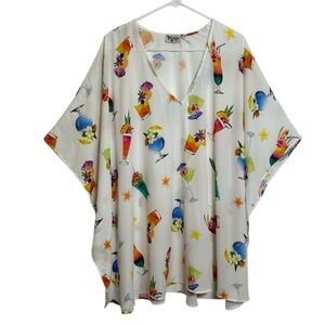 Show Me Your Mumu Peta On Island Time Boho Tropical Cocktails Tunic Size Large